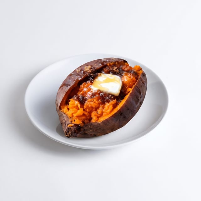 Sweet Potato with Butter and Brown Sugar.